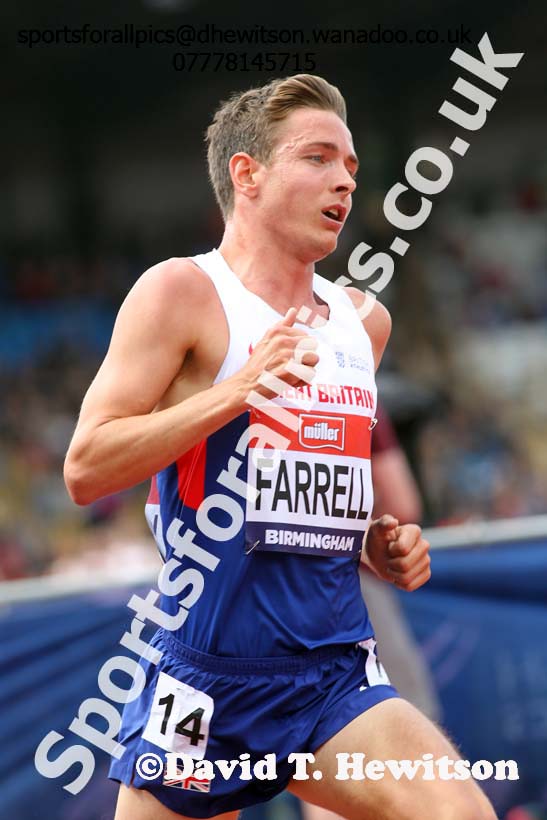 Mens 5000 metres, British Championships, Birmingham. Photo: David T. Hewitson/Sports for All Pics